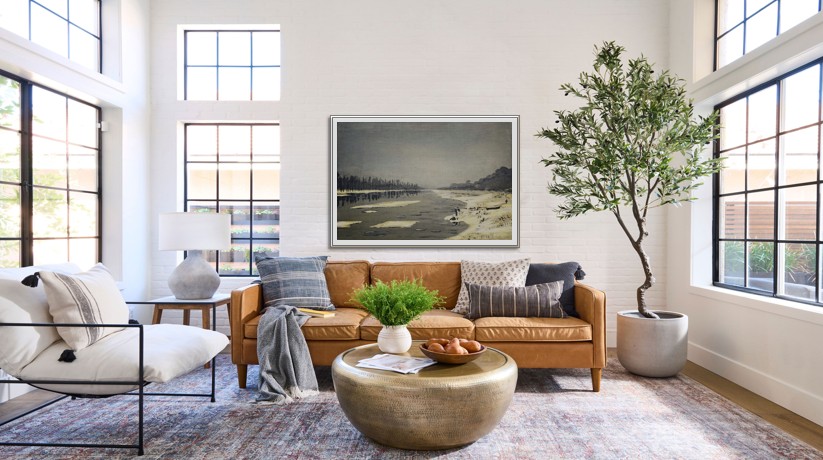 Concept of painting in a living room.