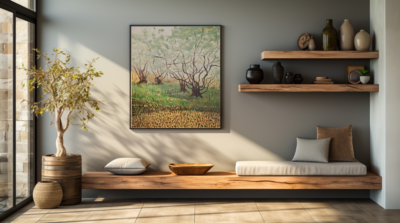 Concept of painting within a living space.